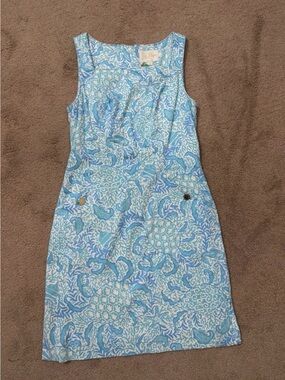 NWT Lilly Pulitzer The Lilly Shift Dress Resort White Goombay Grooves Size 0